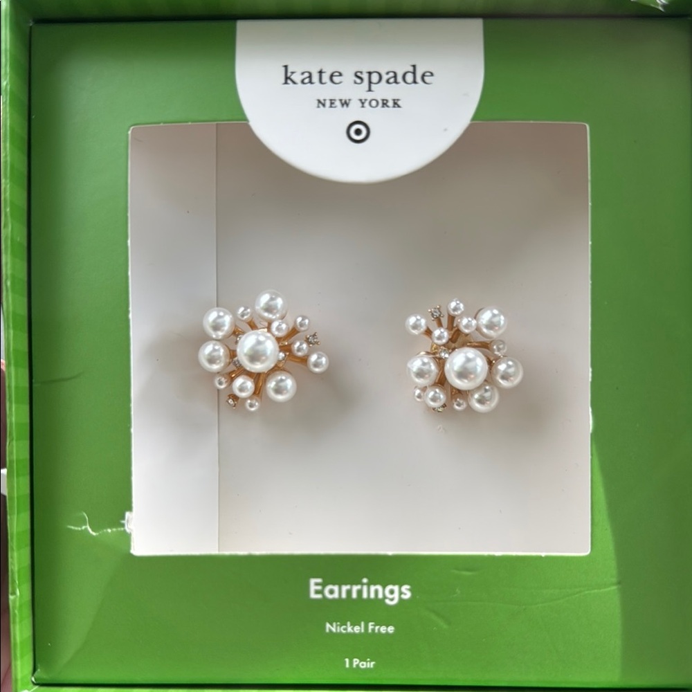 Kate Spade X Target Pearl and Crystal Cluster Earrings